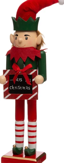 Intratuin Nussknacker Wichtel rot 11 x 10 x 38 cm| Weihnachtsfiguren & -Objekte