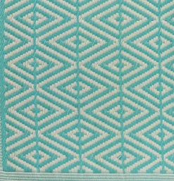 Intratuin Outdoor-Teppich Decor türkis 210 x 150 cm| Outdoor-Teppiche