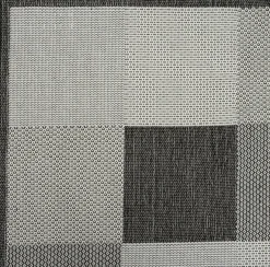 Intratuin Outdoor-Teppich kariert grau 160 x 230 cm| Outdoor-Teppiche
