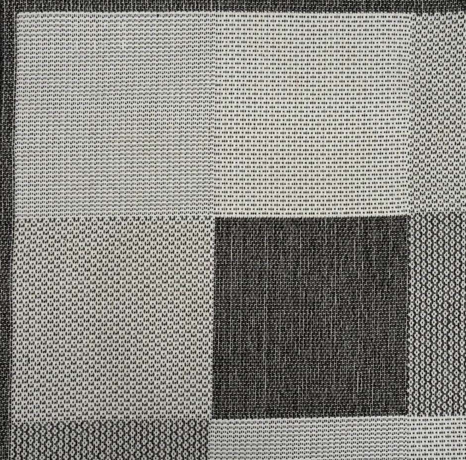 Intratuin Outdoor-Teppich kariert grau 160 x 230 cm| Outdoor-Teppiche