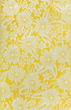 Intratuin Outdoor-Teppich Bloom gelb 180 x 120 cm| Outdoor-Teppiche