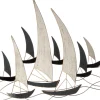 Intratuin Outdoor-Wanddeko Segelboot weiß / schwarz 71 x 66 x 3 cm| Outdoor-Wanddeko