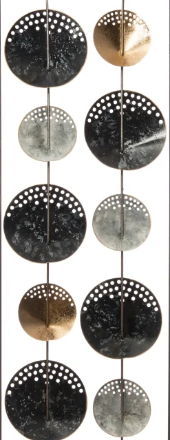 Intratuin Outdoor-Wanddeko Blatt blau / gold 28,5 x 74 x 5 cm| Outdoor-Wanddeko