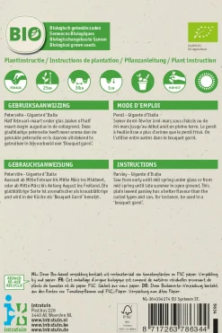 Intratuin Petersilie glatt (Petroselinum crispum 'Gigante d'Italia') (BIO) Samen| Kräutersamen|Saatgut