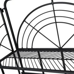 Intratuin Pflanzenregal Tjibbe schwarz 60 x 27,5 x 120 cm| Pflanztische & -Regale