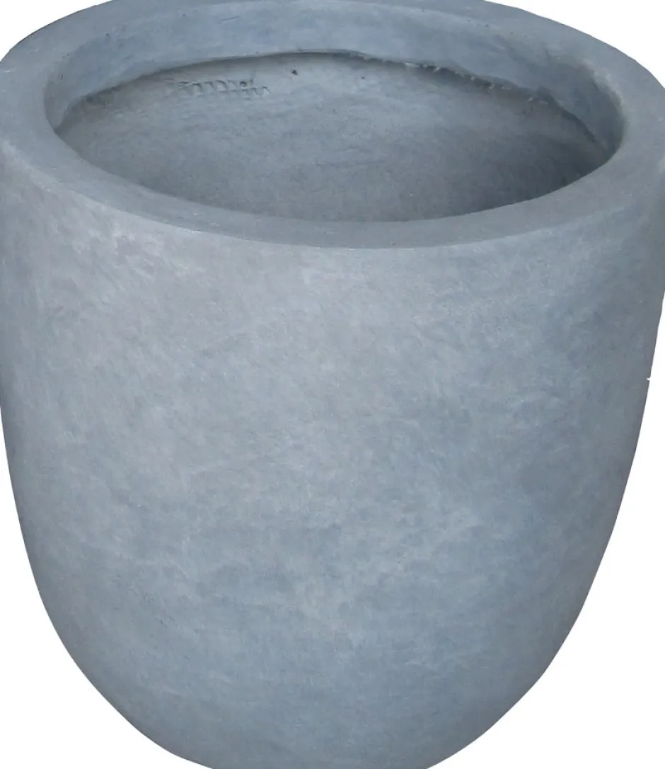 Intratuin Pflanzkübel Eiform D 28 H 27 cm grau| Blumentöpfe|Blumentöpfe & Pflanzgefäße