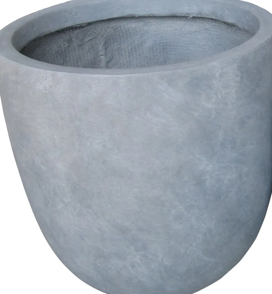 Intratuin Pflanzkübel Eiform D 51 H 50 cm grau| Blumentöpfe|Blumentöpfe & Pflanzgefäße