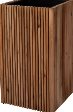 Intratuin Pflanzkübel Latten natur 51 x 51 x 90 cm| Pflanzkübel|Blumentöpfe & Pflanzgefäße