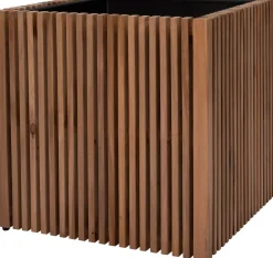 Intratuin Pflanzkübel Latten natur 51 x 51 x 50 cm| Pflanzkübel|Blumentöpfe & Pflanzgefäße