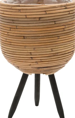 Intratuin Pflanzkorb auf Füßen Holz 30 x 30 x 48 cm| Pflanzkörbe|Blumentöpfe & Pflanzgefäße