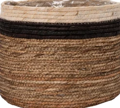 Intratuin Pflanzkorb Didi naturell / schwarz / weiß D 30 H 30 cm| Pflanzkörbe|Pflanzkörbe
