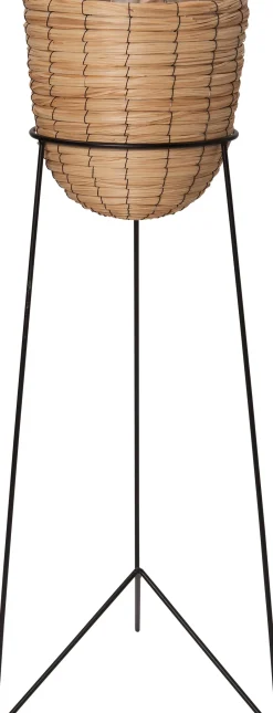 Intratuin Pflanzkorb mit Ständer Noor schwarz D 30 H 98 cm| Pflanzkörbe|Pflanzkörbe