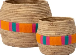 Intratuin Pflanzkorb Moya naturell / orange D 30 H 26 cm| Pflanzkörbe|Pflanzkörbe
