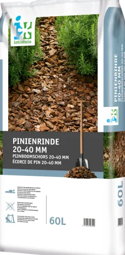 Intratuin Pinienrinde grob (20-40 mm) 60 l| Rindenmulch & Kakaoschalen