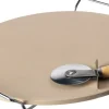 Intratuin Pizzastein für Grill mit Pizzaschneider| Pizzasteine