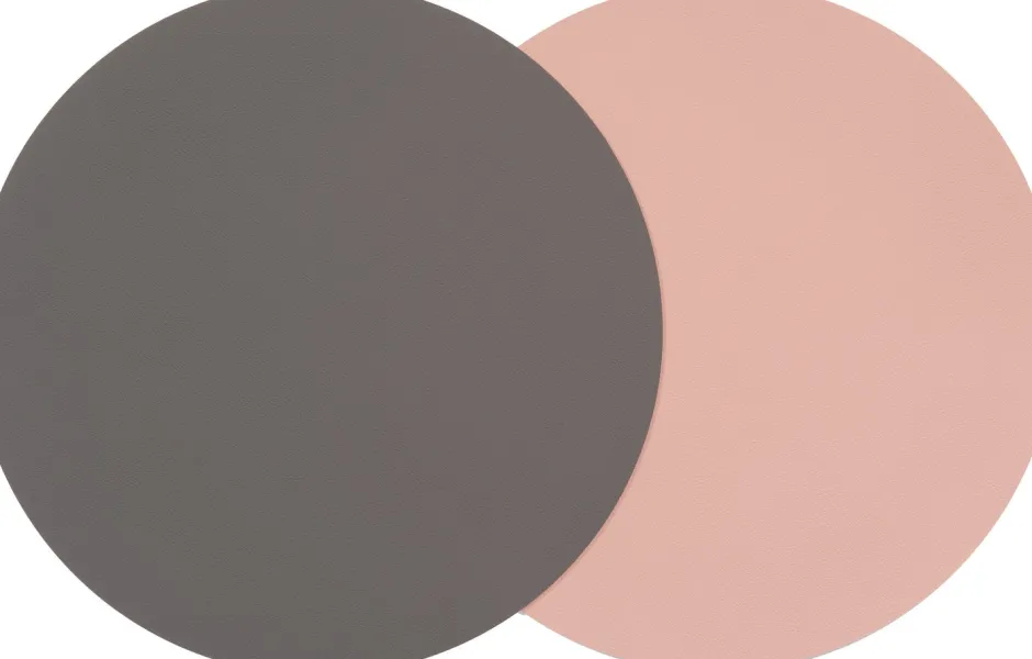 Intratuin Placemat Polly 2er-Set rund grau D 38 cm| Tischwäsche