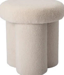 Intratuin Poef Suze wit D 44 H 44 cm| Poufs