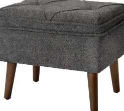 Intratuin Pouf Ned grau 48 x 36 x 40 cm| Poufs