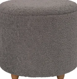 Intratuin Pouf Onne met Stauraum hellgrau D 50 H 45 cm| Poufs