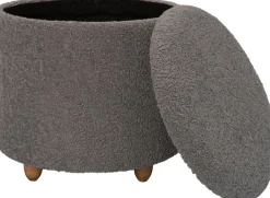 Intratuin Pouf Onne met Stauraum hellgrau D 50 H 45 cm| Poufs