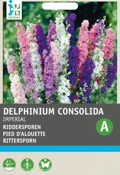 Intratuin Rittersporn (Delphinium consolida 'Imperial') Blumensamen-Mischung| Saatgut|Blühende Pflanzen