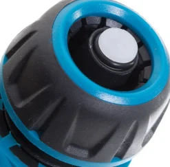 Intratuin Schlauchverbinder mit Wasserstop 1/2" schwarz/blau| Gießen & Bewässerung|Gartenschlauch Zubehör