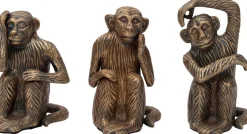 Intratuin Skulptur Affe Jip gold 13 x 9 x 17 cm| Dekofiguren & -Objekte