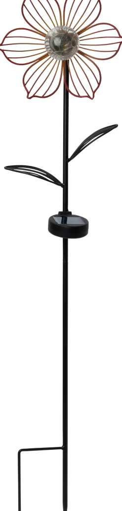 Intratuin Solar Gartenstecker Lotus orange 23 x 11,5 x 101 cm| Gartenstecker|Solar Gartenleuchten