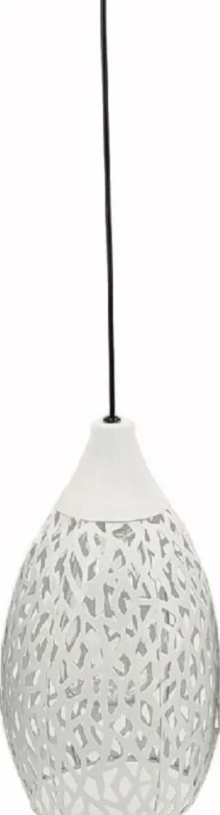 Intratuin Solarleuchte Peking weiß D 13 H 65 cm| Solar Gartenleuchten|Außenleuchten Hängend