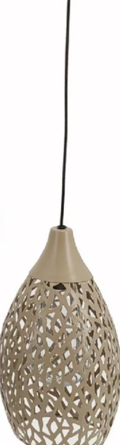 Intratuin Solarleuchte Peking beige D 13 H 65 cm| Solar Gartenleuchten|Außenleuchten Hängend