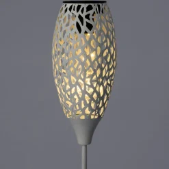 Intratuin Solarleuchte Seoul weiß D 11 H 94 cm| Gartenstecker|Solar Gartenleuchten