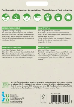 Intratuin Sommeraster (Callistephus chinensis) Blumensamen| Saatgut|Blühende Pflanzen