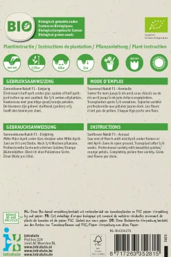Intratuin Sonnenblume (Helianthus annuus 'Zohar F1') (BIO) Blumensamen| Saatgut|Blühende Pflanzen