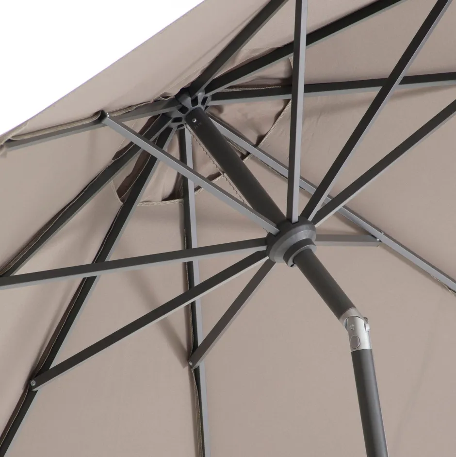 Intratuin Sonnenschirm Trinidad taupe 80+ UV D 300 cm| Sonnenschirme
