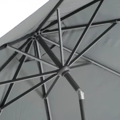 Intratuin Sonnenschirm Trinidad grau 80+ UV D 300 cm| Sonnenschirme