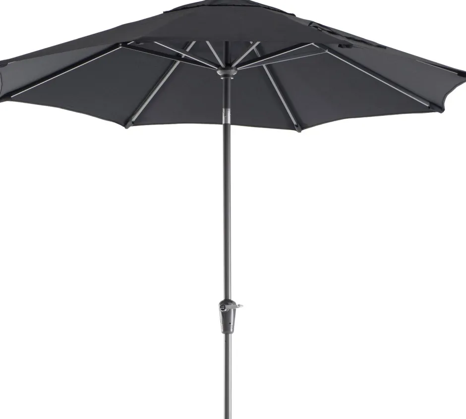 Intratuin Sonnenschirm Trinidad schwarz 80+UV D 300 cm| Sonnenschirme