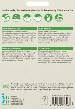 Intratuin Speisekürbis (Cucurbita 'Vegetable spaghetti') Samen| Gemüsesamen|Saatgut