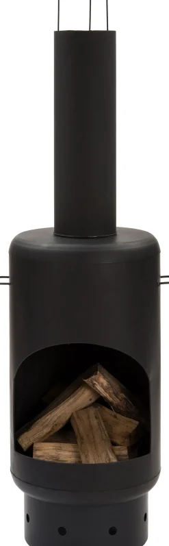 Intratuin Terrassenofen schwarz D 48 H 155 cm| Terrassenöfen & Gartenkamine