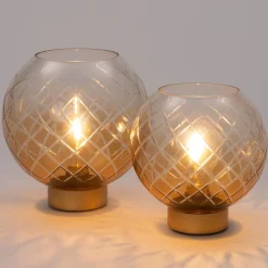 Intratuin Tischleuchte Cansu braun 16 x 16 x 15,9 cm| Tischleuchten