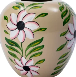 Intratuin Vase Shain beige/grün D 25 H 25 cm| Vasen & Krüge|Blumentöpfe & Pflanzgefäße