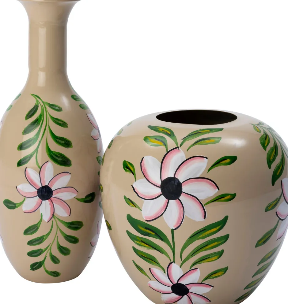Intratuin Vase Shain beige/grün D 25 H 25 cm| Vasen & Krüge|Blumentöpfe & Pflanzgefäße