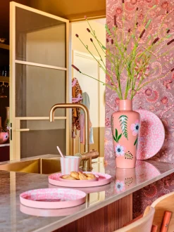 Intratuin Vase Shain rosa D 20 H 20 cm| Vasen & Krüge|Blumentöpfe & Pflanzgefäße