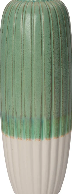 Intratuin Vase Vaxjo grün/weiß D 15 D 40 cm| Vasen & Krüge|Blumentöpfe & Pflanzgefäße