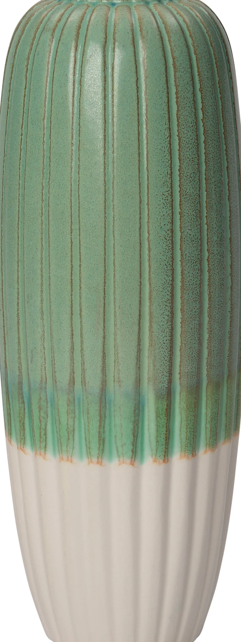 Intratuin Vase Vaxjo grün/weiß D 18,5 H 50 cm| Vasen & Krüge|Blumentöpfe & Pflanzgefäße