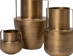 Intratuin Vase Zev gold D 20,5 H 18 cm| Vasen & Krüge|Blumentöpfe & Pflanzgefäße