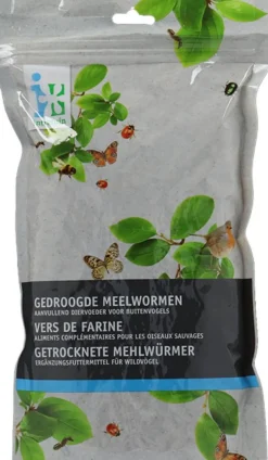 Intratuin Vogelfutter getrocknete Mehlwürmer 150 gr| Gartenvögel|Vogelfutter