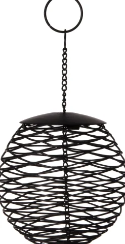 Intratuin Vogelfutterspender schwarz D 13 cm| Gartenvögel|Vogelfutterhäuser