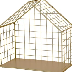 Intratuin Wandregal Haus gold 31 x 15 x 31 cm| Wandregale & Hakenleisten