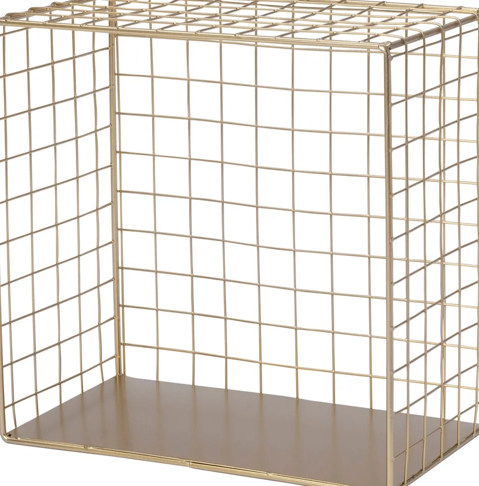Intratuin Wandregal Vi gold 21 x 13 x 21 cm| Wandregale & Hakenleisten