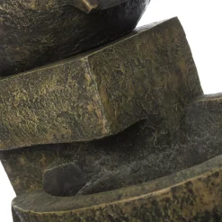 Intratuin Wasserspiel 4 Schalen mit LED-Beleuchtung 40 x 40 x 82 cm| Gartenbrunnen & Wasserspiele